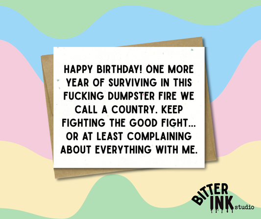 Birthday - Dumpster Fire